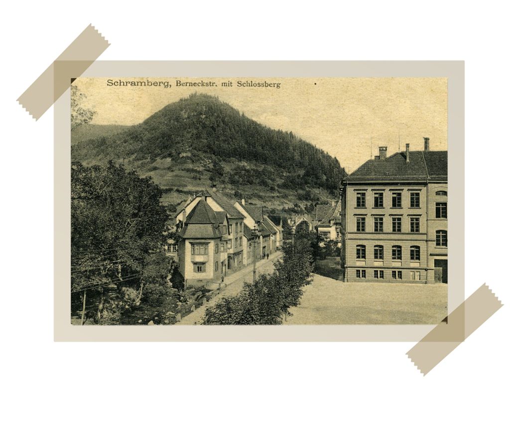 Blick auf die Berneckstraße mit den beiden Gebäuden 26 und 28 von Felix Haas auf einer Postkarte aus der Zeit um das Jahr 1908 Fotos: Kohlmann