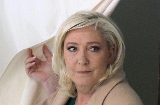 Marine Le Pen nach dem Urnengang in Frankreich. Foto: dpa/Michel Spingler