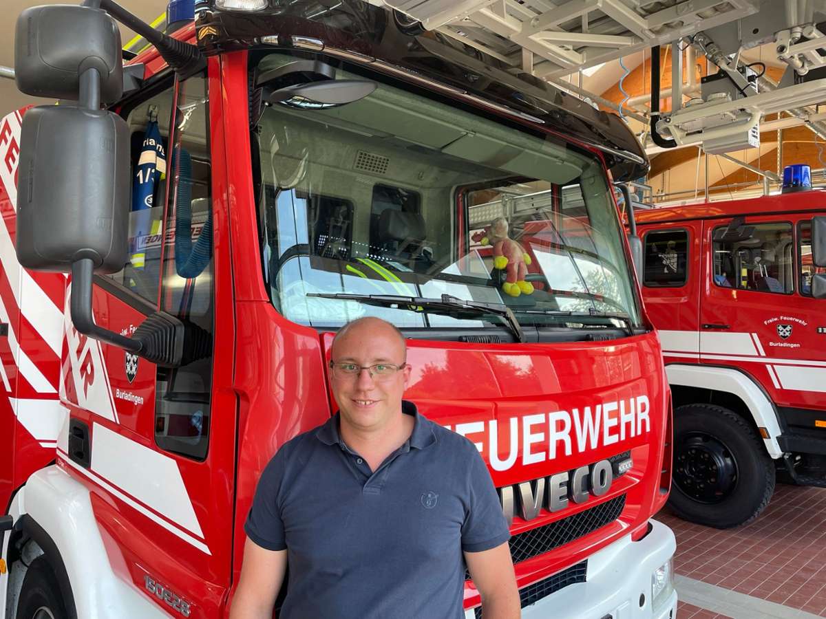 Manuel Kehrer, Hauptkommandant der Freiwilligen Feuerwehr Burladingen. Foto: Constantin Blaß