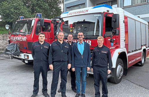 Jürgen Leichtle besuchte die Lauterbacher Feuerwehr. Foto: Feuerwehr