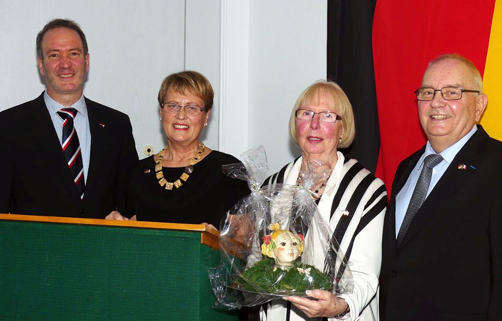 Trugen bis zuletzt den Verein (von links): Stéphane Schmid, Renate Pfitzenmaier, Gisela und Pierre Caudrelier