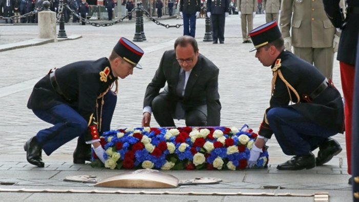 Weltkriegs-Gedenken auf den Champs-Élysées