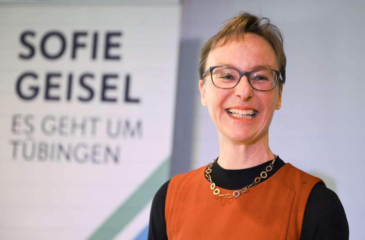 Sofie Geisel will als Oberbürgermeisterin lieber Moderatorin im Tübinger Rathaus sein als Talkshowgast im Fernsehen. Foto: dpa/Bernd Weißbrod