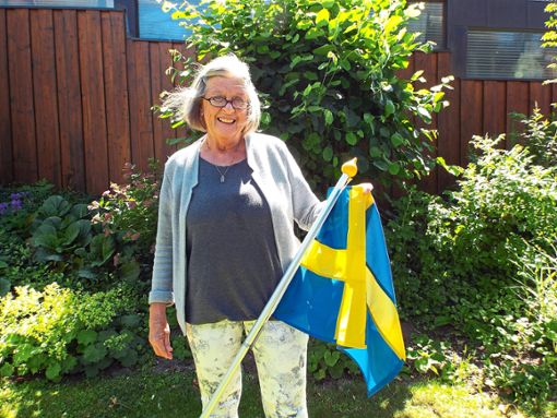 Maud Ilg feuert ihr Heimatland Schweden am Samstag gegen Deutschland an.  Foto: Herfurth Foto: Schwarzwälder Bote