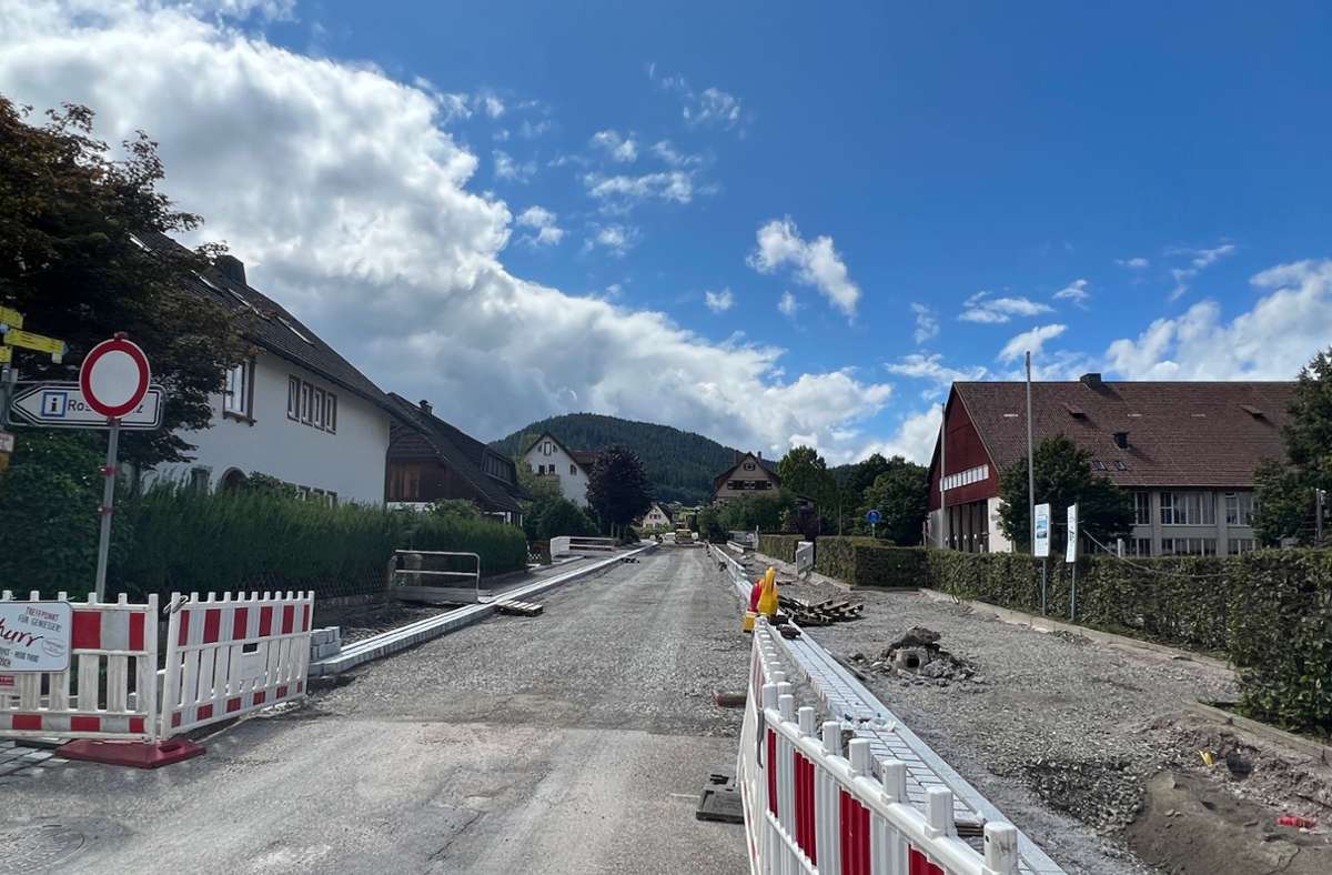 Baustellen in Baiersbronn: Pause in der Wilhelm-Münster-Straße