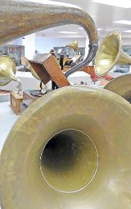 Alte Grammophone erklingen bei der Musikzeit.  Foto: Vaas Foto: Schwarzwälder-Bote