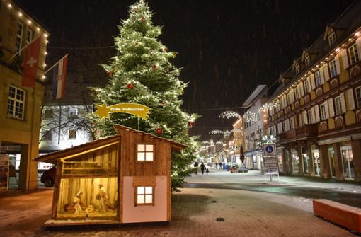 Es bleibt leer um Schrambergs Rathaus: Der Weihnachtsmarkt wurde nun abgesagt. Foto: Wegner