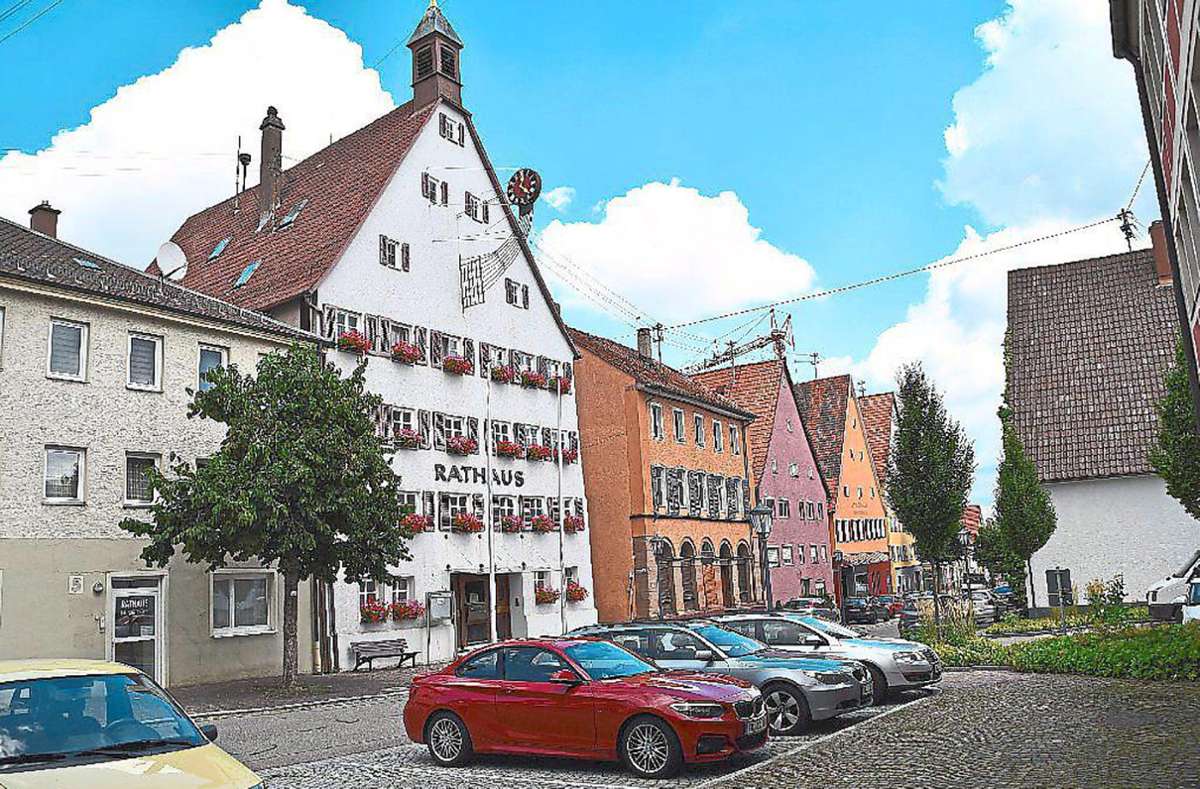 Das Rathaus in Schömberg.