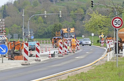 Im April war die B 3 zwischen Kippenheim und Mietersheim  wegen Sanierungsmaßnahmen halbseitig gesperrt. Foto: Terkowsky
