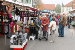 Rund 40 Marktbeschicker boten allerlei Waren beim Ergenzinger Herbstmarkt an. Foto: Ranft Foto: Schwarzwälder Bote