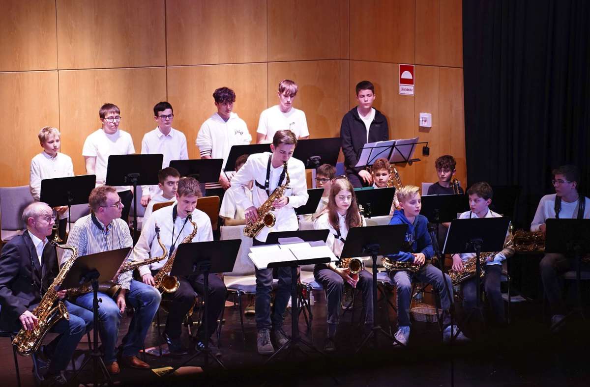 Mitglieder der Junior Big Band des Otto-Hahn-Gymnasiums Foto: Sachsenheimer/Gravius