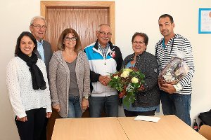 Horst Mantel (Mitte) und die Vorstandsmitglieder danken Gudrun Giesler für ihr Engagement.  Foto: Hettich-Marull Foto: Schwarzwälder-Bote