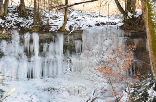 Anfang 2018 ist diese Aufnahme eines gefrorenen Bachs im Untereren Wannental bei Stockenhausen entstanden. Foto: Hans Freier