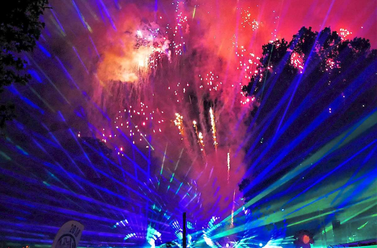 Beim Lichterfest im Kurpark von Bad Liebenzell wurden atemberaubende Effekte gezeigt