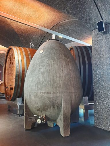 Ausdrucksvolle Architektur  aus Beton bietet  das  Weingut Schmidheiny in der Schweiz auch  im Keller.  Foto: Holcim Foto: Schwarzwälder Bote