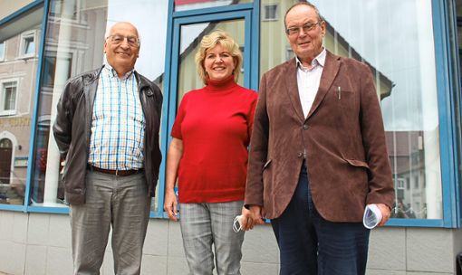 Adolf Baumann (links), Kerstin Skodell und Harald Weh plädieren mit ihrer Initiative gegen die unechte Teilortswahl. Sie befürchten, dass diese Kirchturm- statt gesamtstädtisches Denken fördere. Foto: Simon