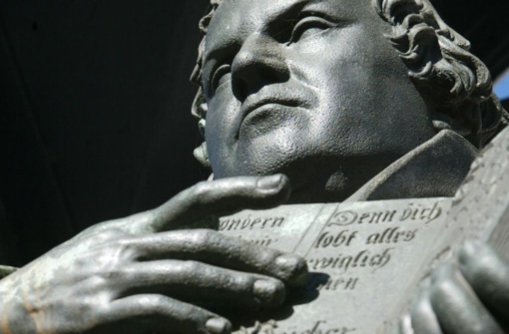 Das Denkmal von Martin Luther in Wittenberg. Foto: dpa