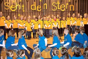 Die Zuschauer waren beim Adventskonzert der Markgrafenschule vom Gesang des Warter Chörle begeistert. Foto: Köncke Foto: Schwarzwälder-Bote