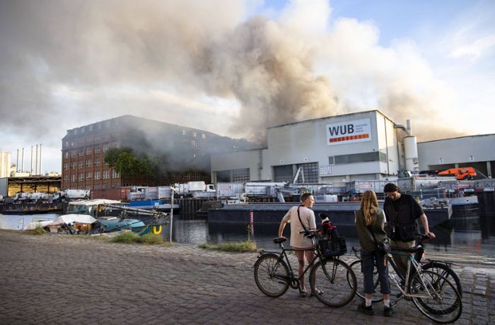 Riesige Rauchwolke über Berlin-Neukölln: Große Lagerhalle geht in Flammen auf