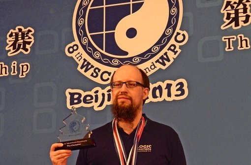 Ulrich Voigt war 2013 bei der Rätsel-WM in Peking der Sieger Foto: Rätselredaktion Susen