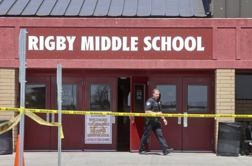 Die Rigby Middle School in Idaho/USA wird zum Tatort von Waffengewalt. Foto: dpa/Natalie Behring