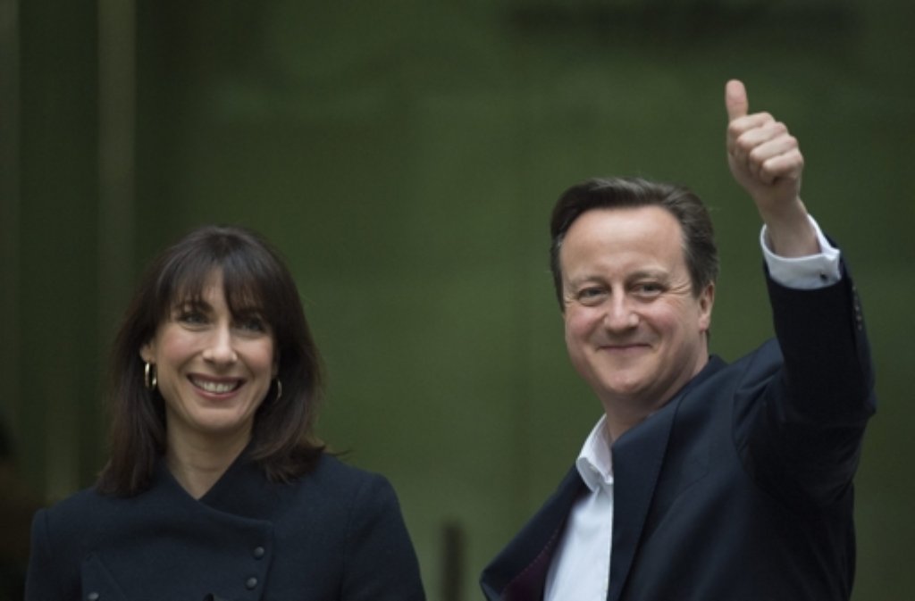 Großbritanniens Premier David Cameron und seine Frau Samantha
