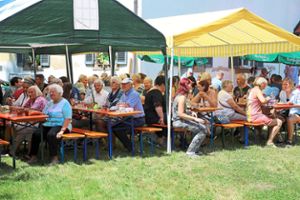 Großer Andrang herrscht beim Gemeindefest der evangelischen Kirchengemeinde Mühlen. Fotos: Tischbein Foto: Schwarzwälder Bote
