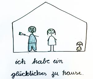 Ich habe ein glückliches Zuhause: Illustration zum Jahresbericht des Vereins FrauenHaus Zollernalbkreis.  Foto: FrauenHaus