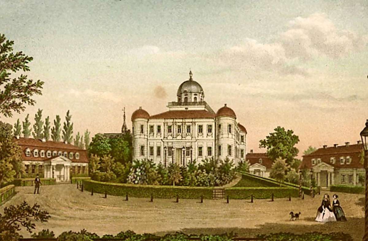 Diese Druckgrafik aus der zweiten Hälfte des 19. Jahrhundertzeigt das Schloss Carlsruhe in der heutigen polnischen Region Oberschlesien. Foto: /Landesarchiv Baden-Württemberg