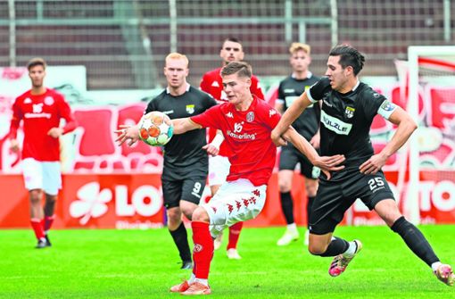 In der vergangenen Saison wurden  zwischen dem FSV Mainz II und der TSG Balingen die Punkte geteilt: 2:2 hieß es am Bruchweg, 1:1 in der Bizerba-Arena. Foto: Eibner-Pressefoto/Ulrich Scherba