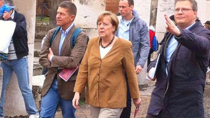 Angela Merkel besucht Pompeji