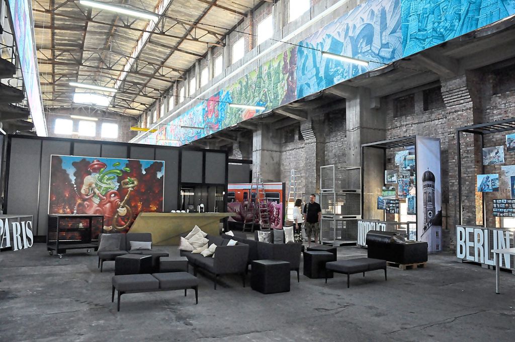 Die alte Schwelhalle in der Frommerner Ohnrastraße 13 wird für drei Monate zur Kunst-Lounge für Kreative und Liebhaber von Street-Art.