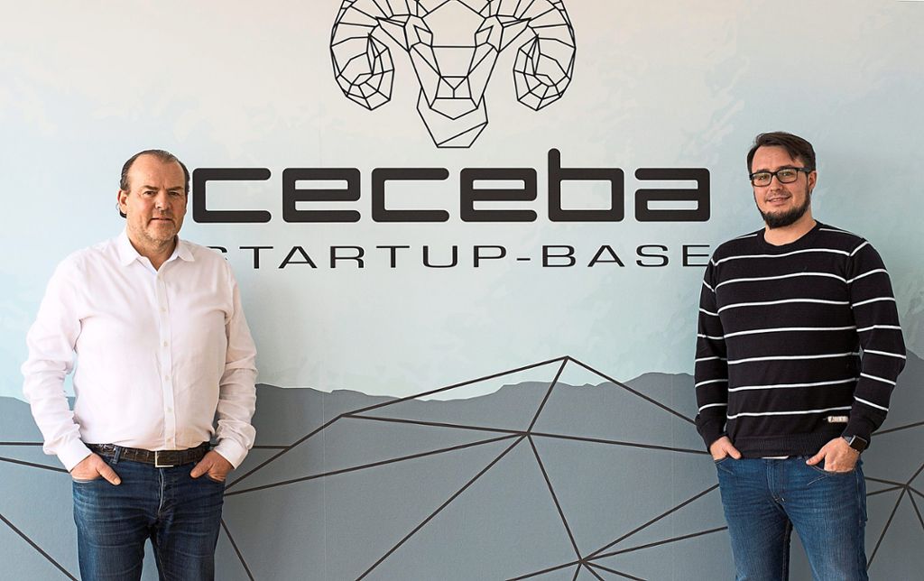 Jürgen Schäfer (links) und Oliver Wangler werben für die  Tech Startup School Alb-Bodensee. Im Februar geht’s los, Studierende können sich noch auf Restplätze  bewerben. Foto: Privat