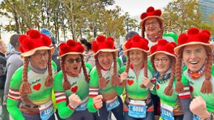 Villinger beim New-York-Marathon: Schwarzwälder Läuferherzen sind mit Bollenhut gefragtes Fotomotiv