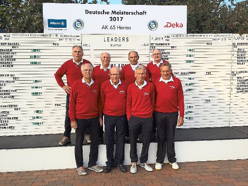 Spielten eine gute DM: Die Herren 65 des Golfclubs Sigmaringen-Zollernalb.  Foto: Lupp Foto: Schwarzwälder-Bote