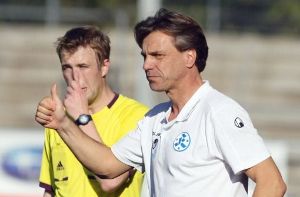 Das Heimdebüt von Trainer Horst Steffen ist geglückt. Seine Stuttgarter Kickers gewannen am Samstag in der Dritten Liga gegen den FC Hansa Rostock mit 2:0 (1:0).  Foto: Pressefoto Baumann