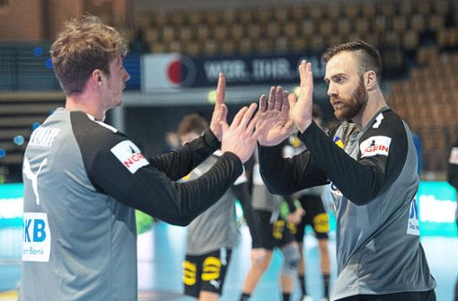 Für Till Klimpke (links) und Andreas Wolff ist mit der Deutschen Handball-Nationalmannschaft bei der Europameisterschaft, so die Meinung der Handballer der Region, durchaus etwas drin. Foto: Gollnow