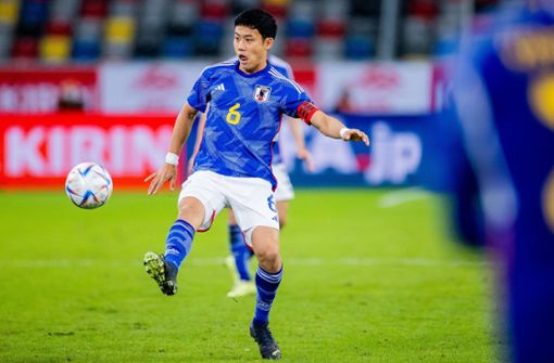 Ex-VfB-Profi Wataru Endo ist mittlerweile Kapitän der Japaner. Foto: dpa/Rolf Vennenbernd