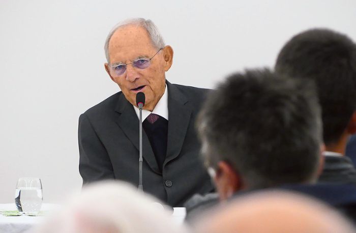 Emotionale Ansprache: Wolfgang Schäuble appelliert an Schwanauer