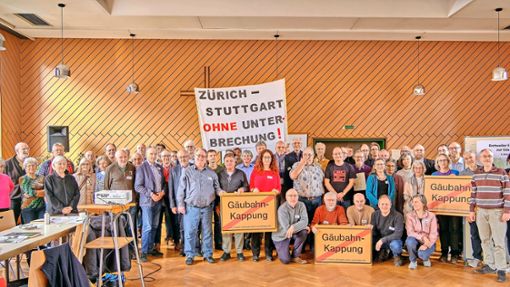 Das Aktionsbündnis Pro Gäubahn bei der Gründung im evangelischen Gemeindehaus in Rottweil. Foto: Juergen Lueck /Juergen Lueck