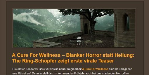 Offizielles Bildmaterial gibt es noch nicht zu Gore Verbinskis Film. Auf der Seite www.blairwitch.de ist trotzdem diese Aufnahme von der Burg aufgetaucht. Foto: Screenshot