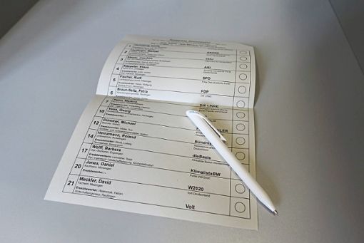 Die Wahlliste im Wahlkreis Hechingen-Münsingen. Verlierer und Gewinner der Landtagswahl stehen fest. Foto: Stopper Foto: Schwarzwälder Bote