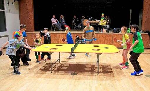 Die Kinder hatten viel Spaß bei den Spielen um den Faschingspokal des Möttlingen-Unterhaug­stetter Tischtennisvereins. Foto: Kraushaar Foto: Schwarzwälder Bote