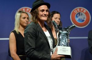 Nadine Angerer ist Europas Fußballerin des Jahres. Foto: dpa
