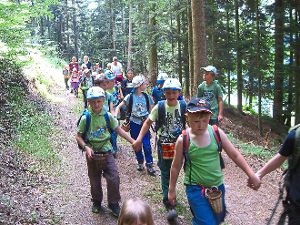 Auf ihrem Ausflug haben Schüler der Grundschule Oberes Enztal viel über die Heidelbeere gelernt.  Foto: Schule Foto: Schwarzwälder-Bote
