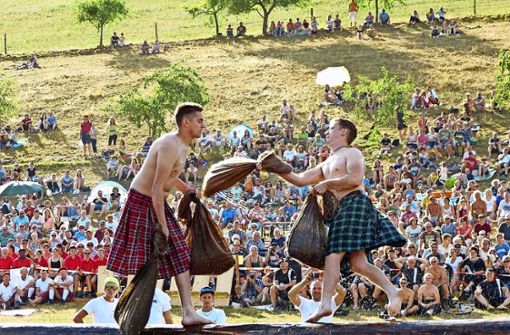 In Prinzbach werden am Samstag Wettkämpfe zu bestaunen sein, wie man sie von Highland Games in Schottland kennt. Der Schottenrock ist für die Teilnehmer Ehrensache Foto: chwarzwälder Post/Kleinke-Bialy