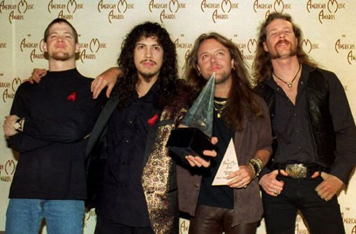 Metallica 1993 (von links): Jason Newsted, Kirk Hammett, Lars Ulrich und James Hetfield Foto: AFP