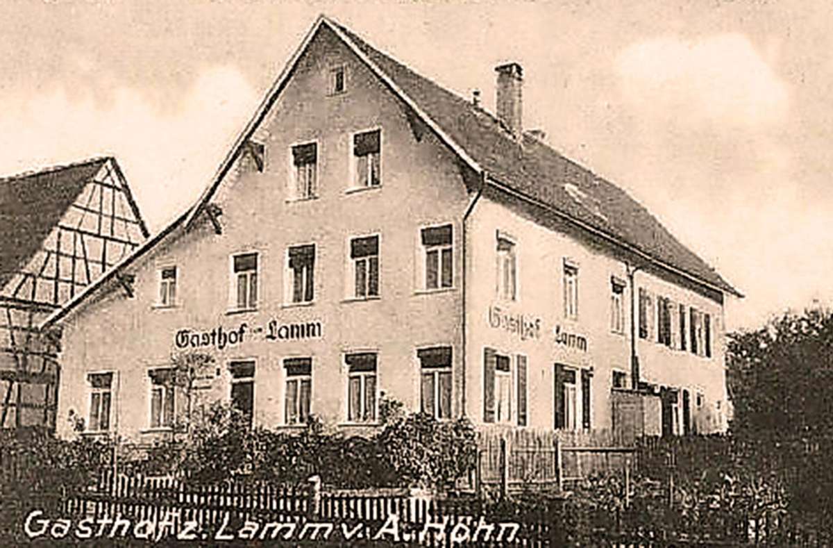 Eine Postkarte aus den 50er-Jahren zeigt das damalige Gasthaus Lamm.