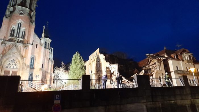 Ehemaliges Hotel am Kurpark in Bad Wildbad zusammengebrochen
