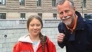 Peter Albert trifft Greta Thunberg in Stockholm